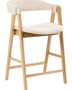 Set di 2 sedie alte DAY Bouclé Marrone chiaro/Beige chiaro