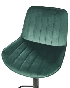 Set di 2 sedie alte DUBROVNIK Velluto Verde smeraldo