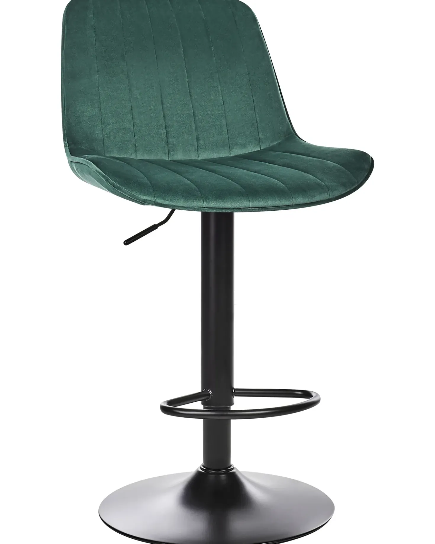 Set di 2 sedie alte DUBROVNIK Velluto Verde smeraldo