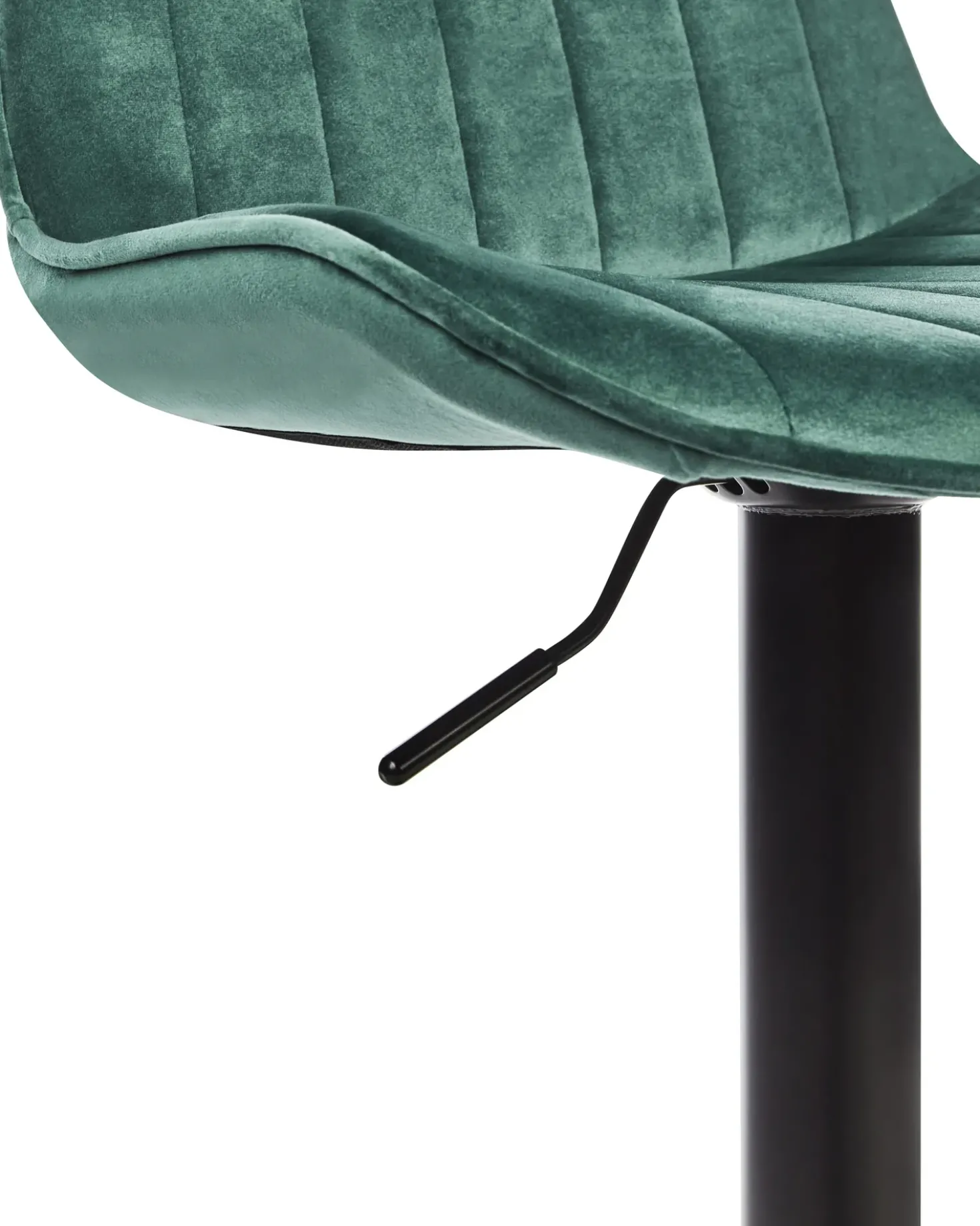 Set di 2 sedie alte DUBROVNIK Velluto Verde smeraldo