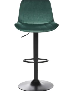 Set di 2 sedie alte DUBROVNIK Velluto Verde smeraldo