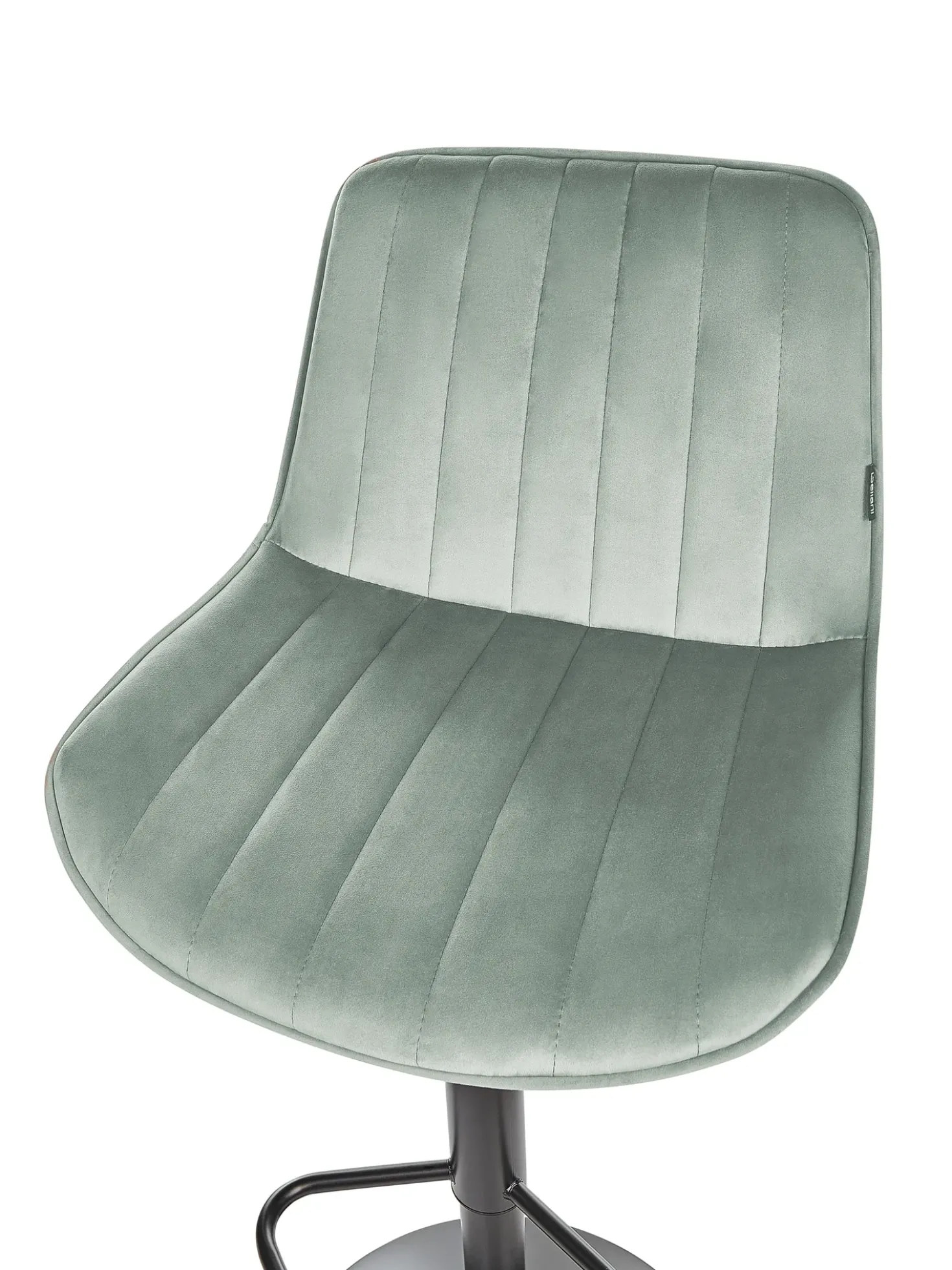 Set di 2 sedie alte DUBROVNIK Velluto Verde menta