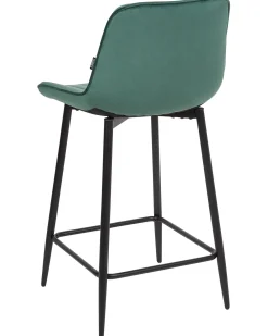 Set di 2 sedie alte DUBROVNIK Velluto Verde smeraldo