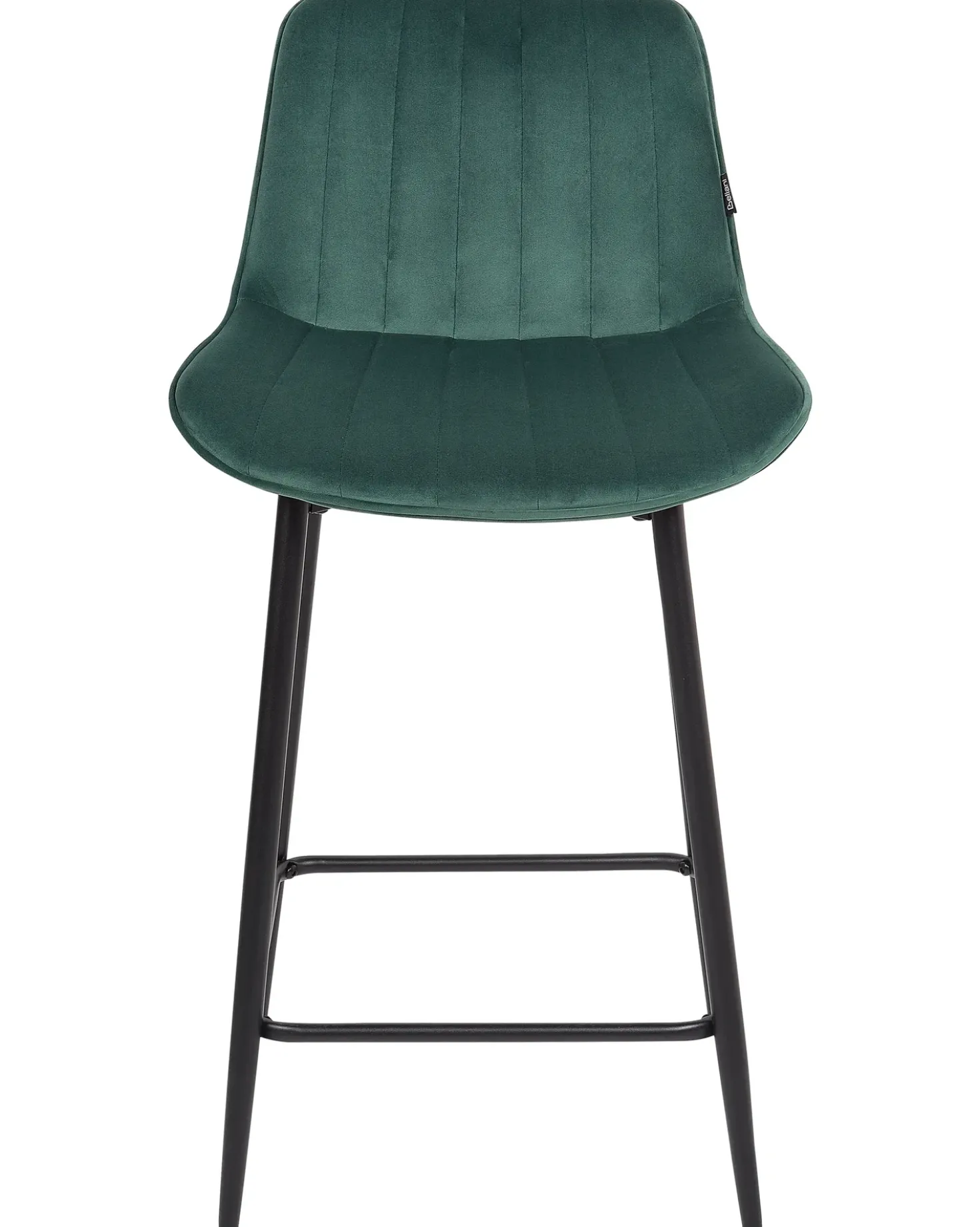 Set di 2 sedie alte DUBROVNIK Velluto Verde smeraldo