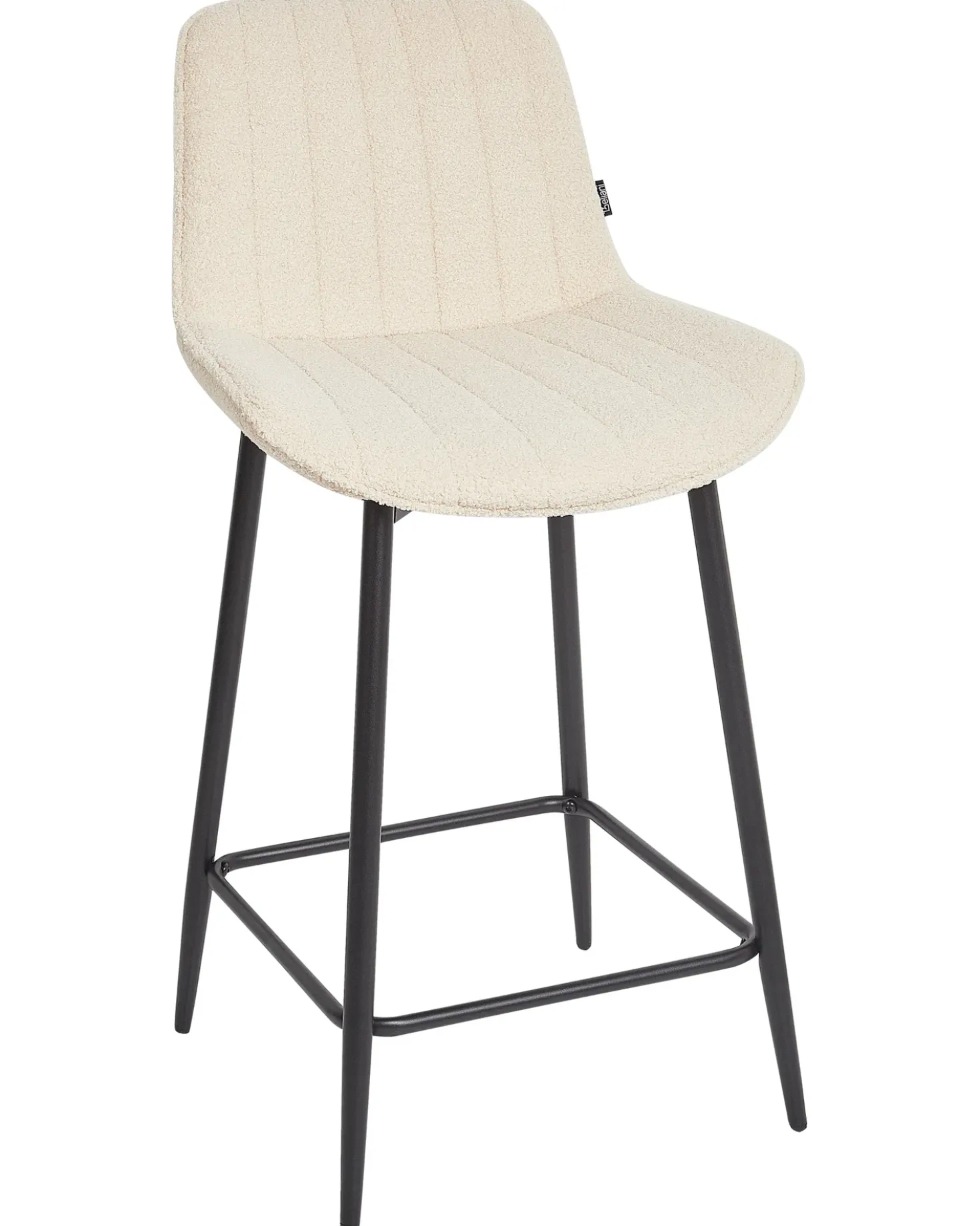 Set di 2 sedie alte DUBROVNIK Bouclé Beige chiaro