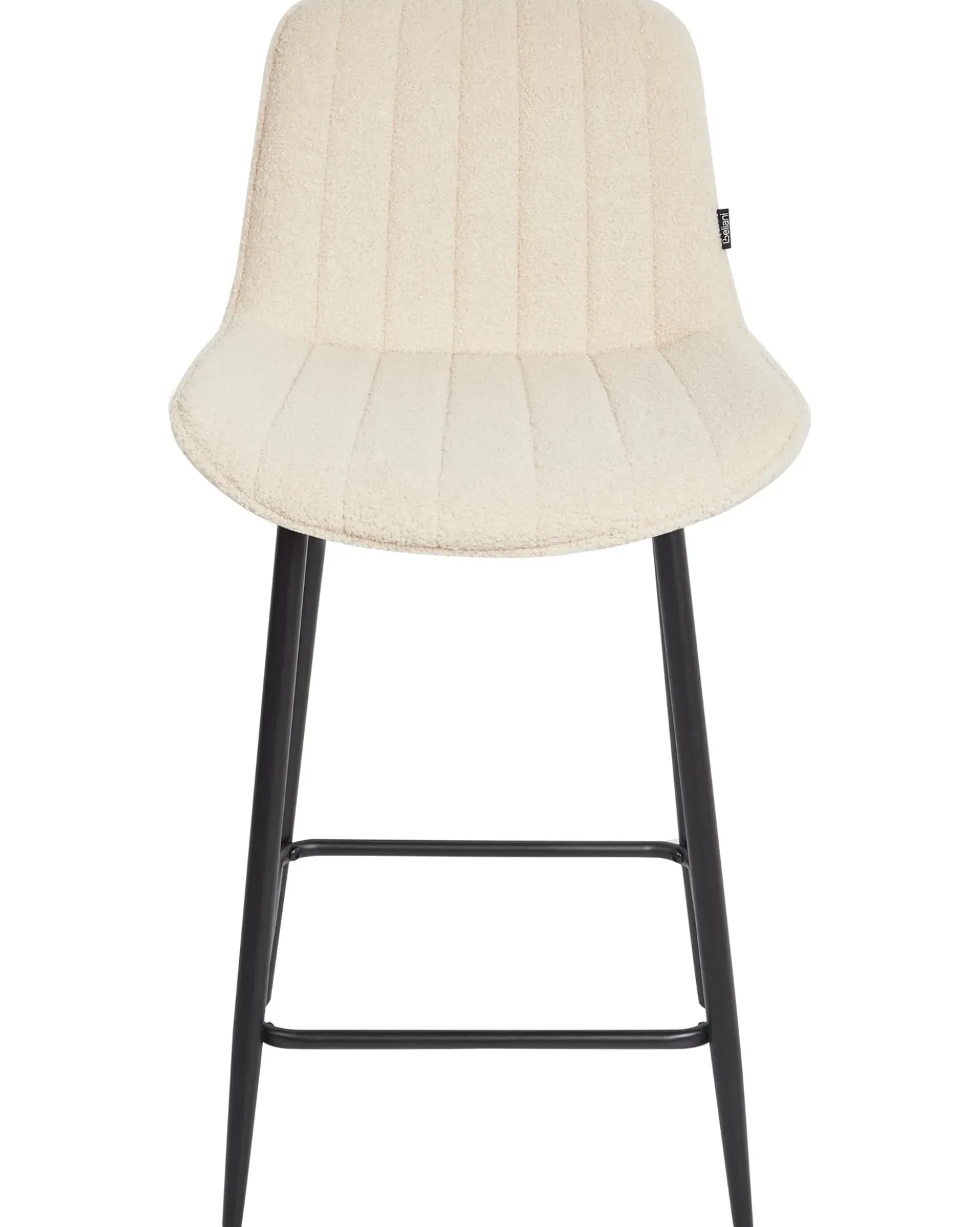 Set di 2 sedie alte DUBROVNIK Bouclé Beige chiaro