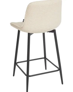 Set di 2 sedie alte DUBROVNIK Bouclé Beige chiaro