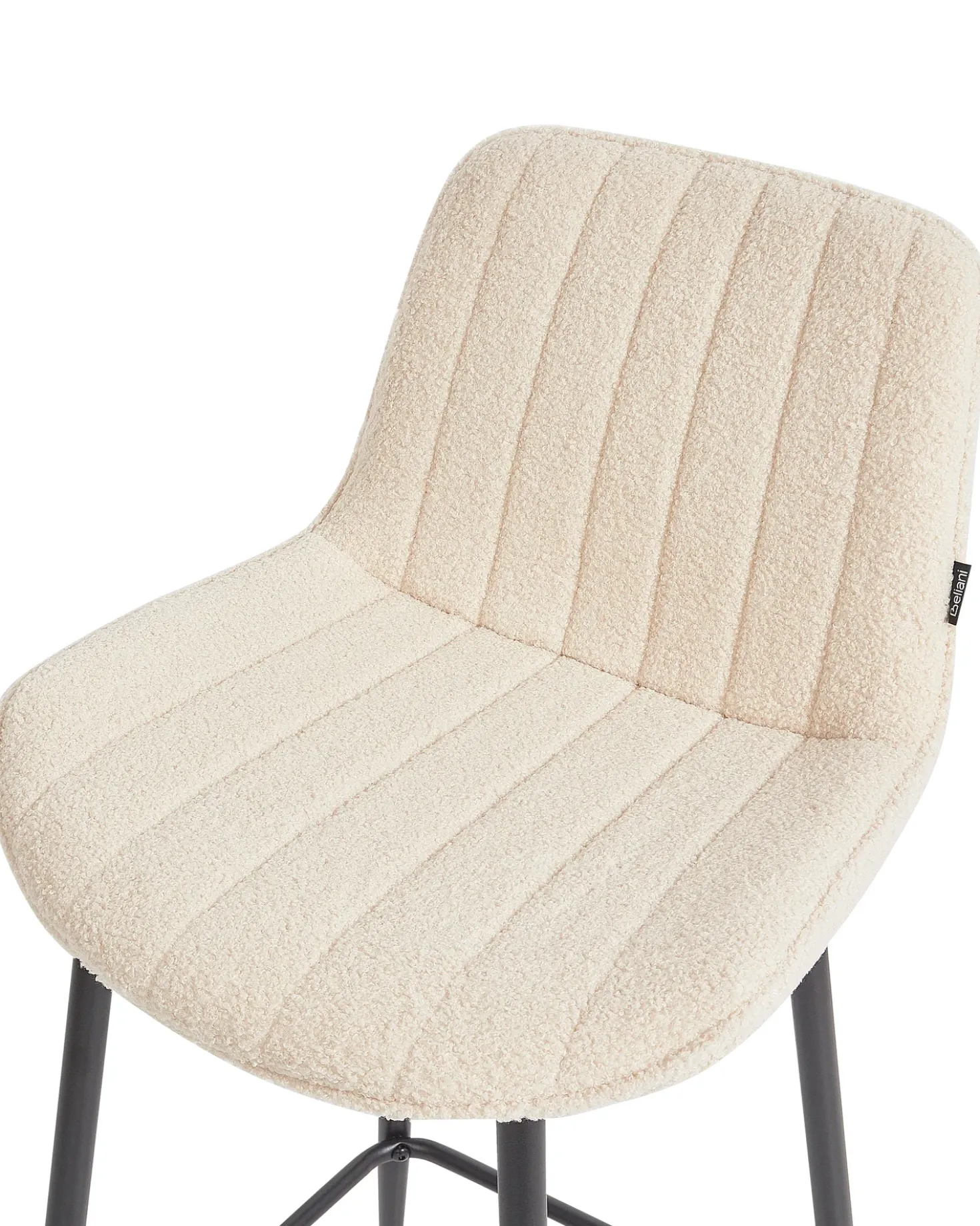 Set di 2 sedie alte DUBROVNIK Bouclé Beige chiaro