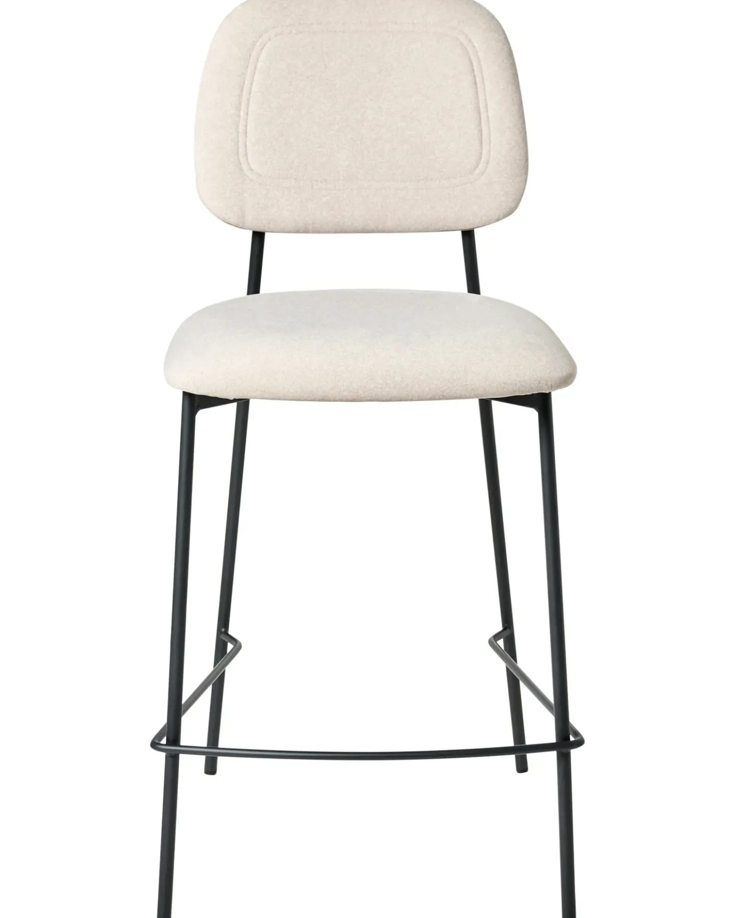 Set di 2 sedie alte DUETTE Velluto Beige chiaro