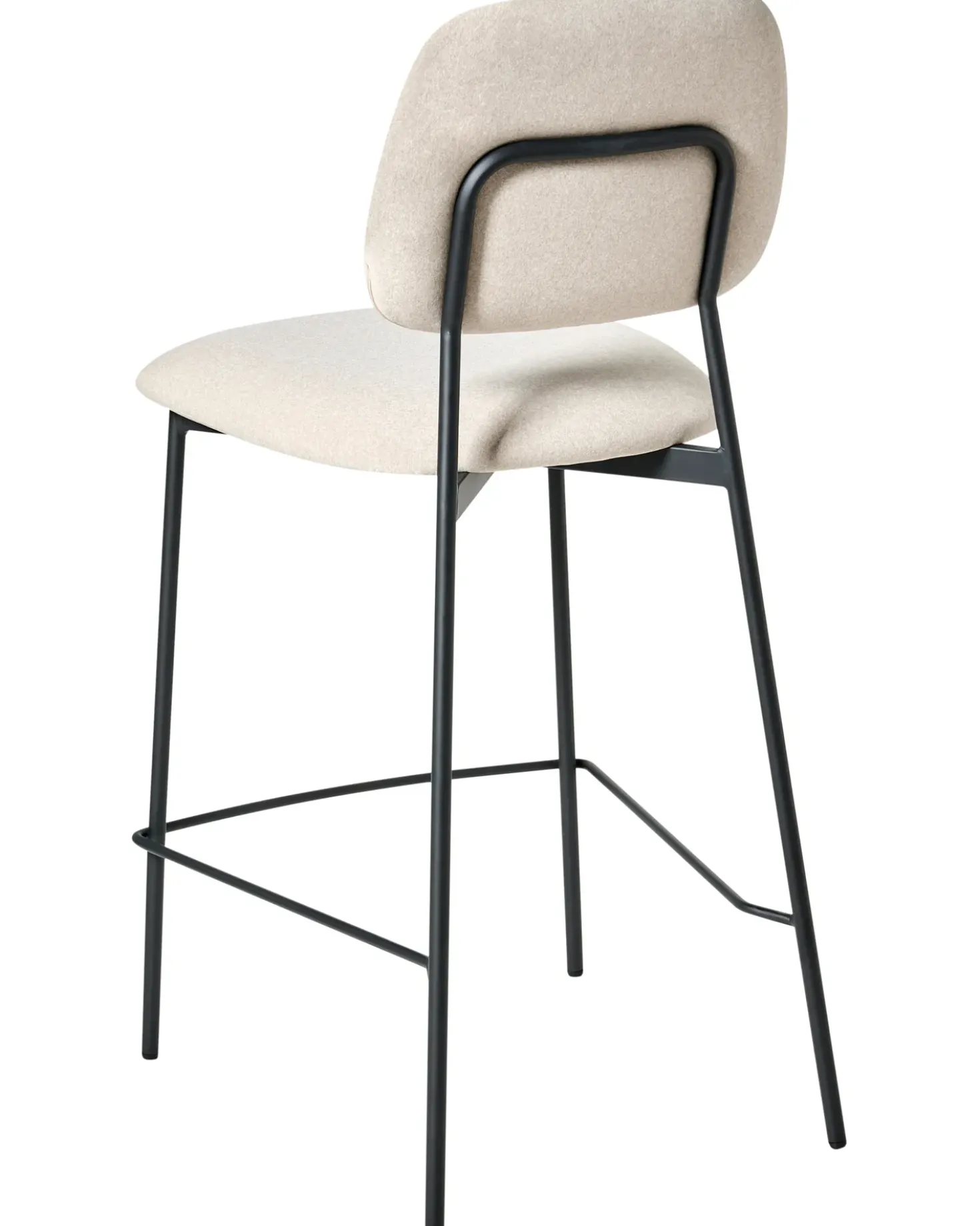Set di 2 sedie alte DUETTE Velluto Beige chiaro
