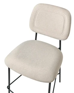 Set di 2 sedie alte DUETTE Velluto Beige chiaro