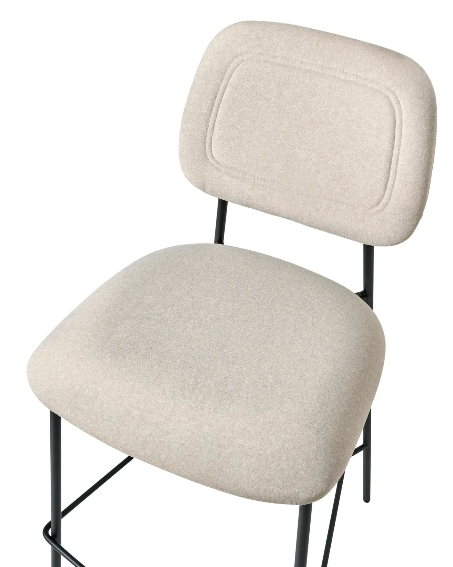 Set di 2 sedie alte DUETTE Velluto Beige chiaro