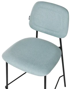 Set di 2 sedie alte DUETTE Tessuto Azzurro