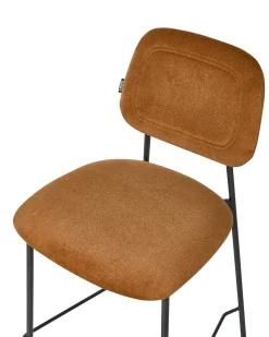 Set di 2 sedie alte DUETTE Velluto Marrone dorato