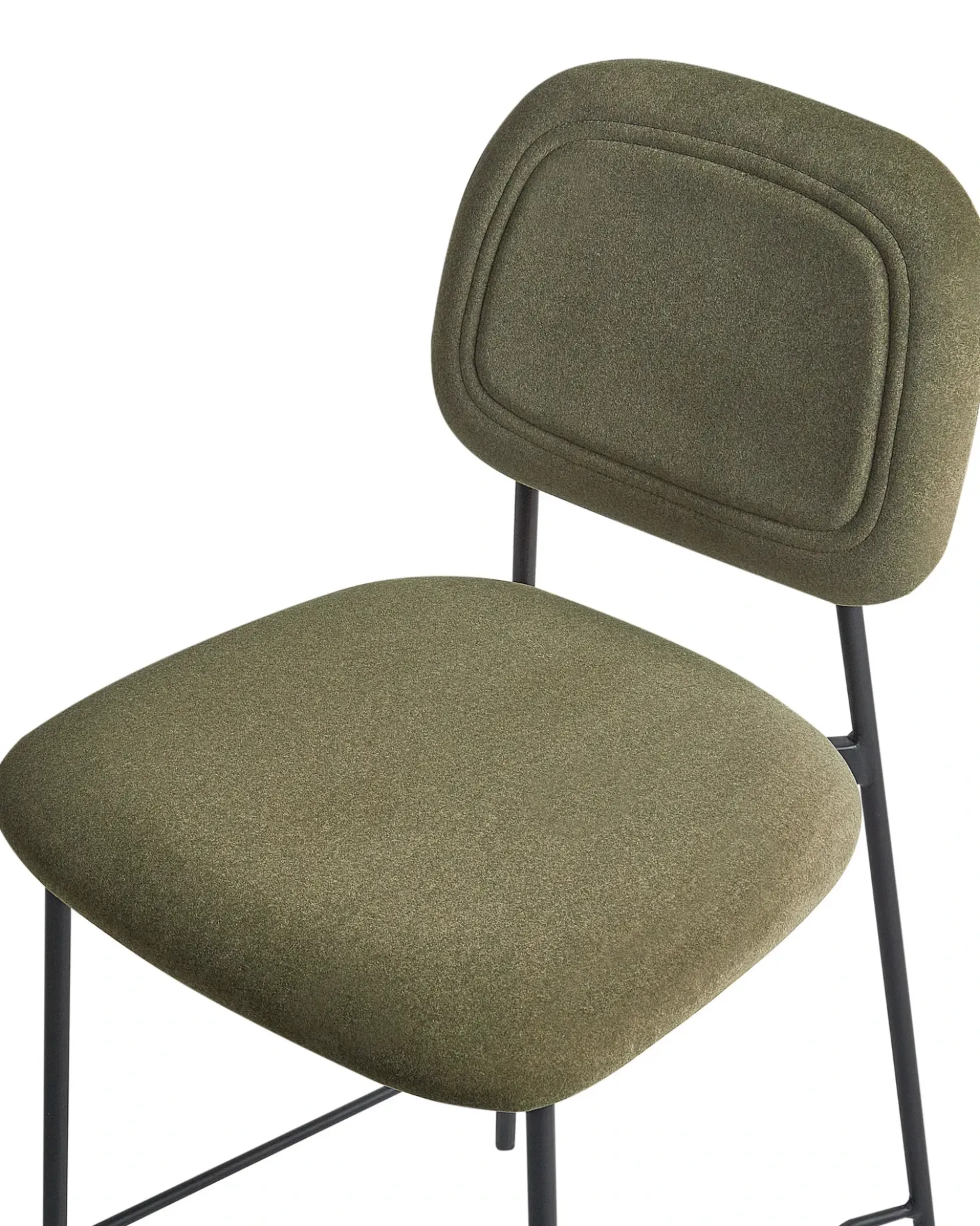 Set di 2 sedie alte DUETTE Velluto Verde oliva