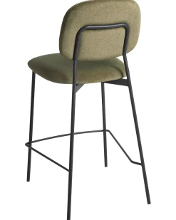 Set di 2 sedie alte DUETTE Velluto Verde oliva