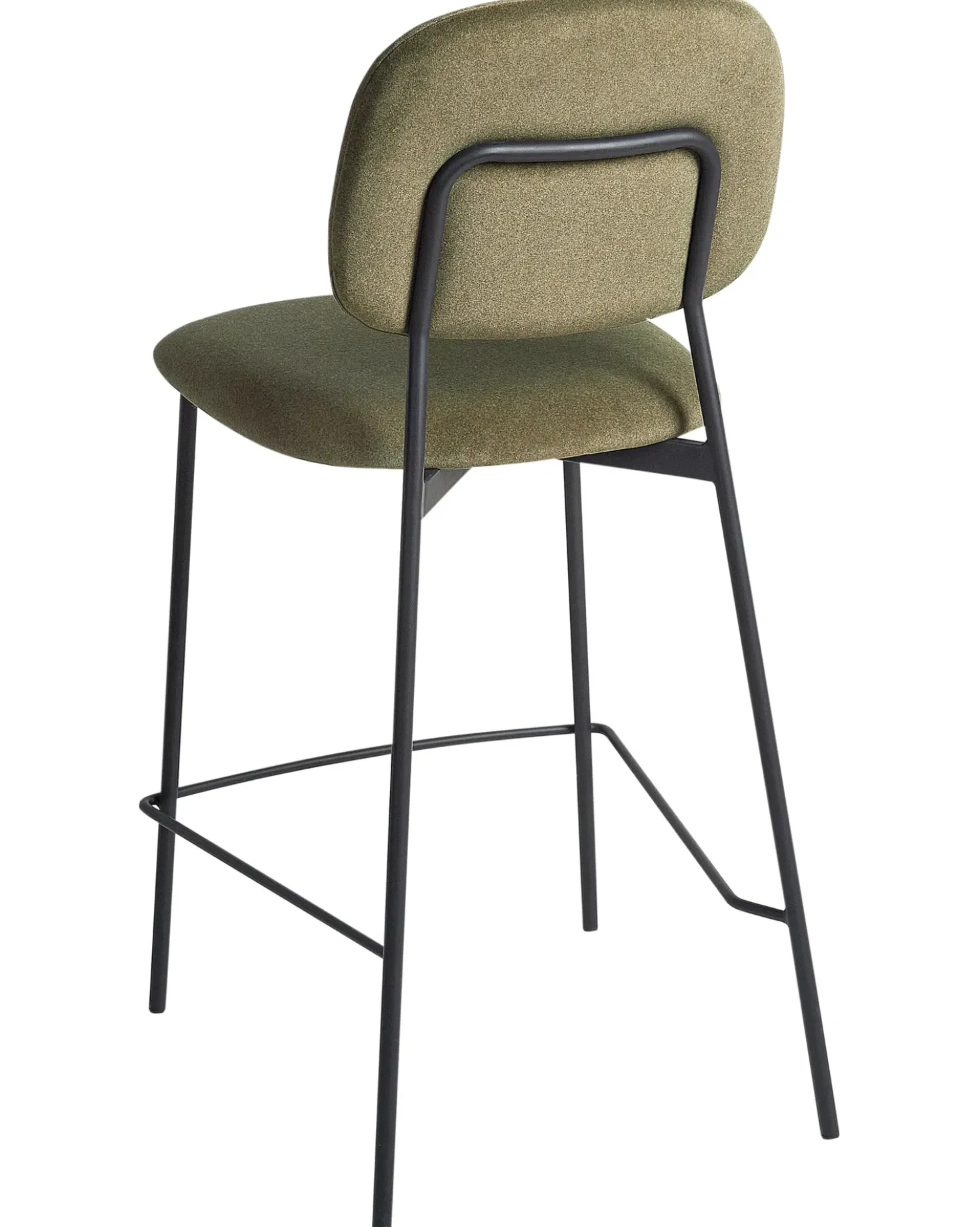 Set di 2 sedie alte DUETTE Velluto Verde oliva