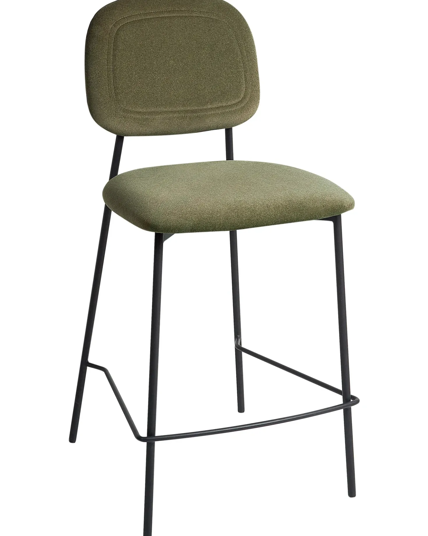 Set di 2 sedie alte DUETTE Velluto Verde oliva