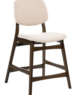 Set di 2 sedie alte ELAINE Bouclé Marrone/Beige chiaro