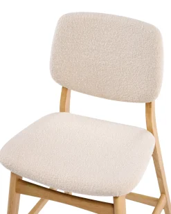 Set di 2 sedie alte ELAINE Bouclé Marrone chiaro/Beige