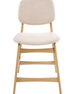 Set di 2 sedie alte ELAINE Bouclé Marrone chiaro/Beige