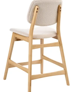 Set di 2 sedie alte ELAINE Bouclé Marrone chiaro/Beige