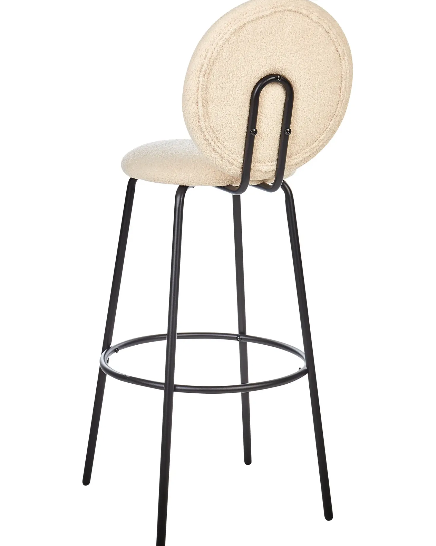 Set di 2 sedie alte EMERY Bouclé Beige chiaro