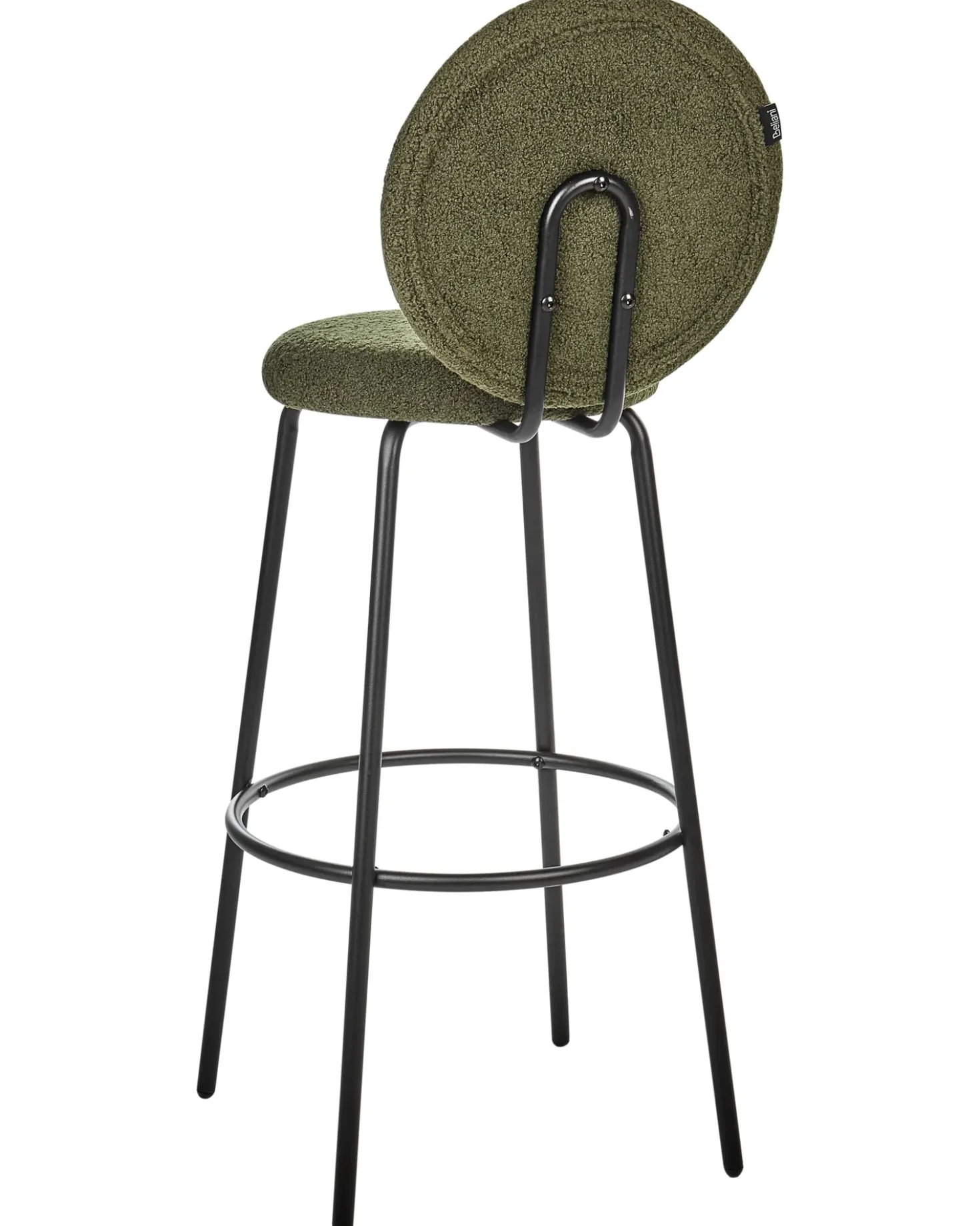 Set di 2 sedie alte EMERY Bouclé Verde scuro
