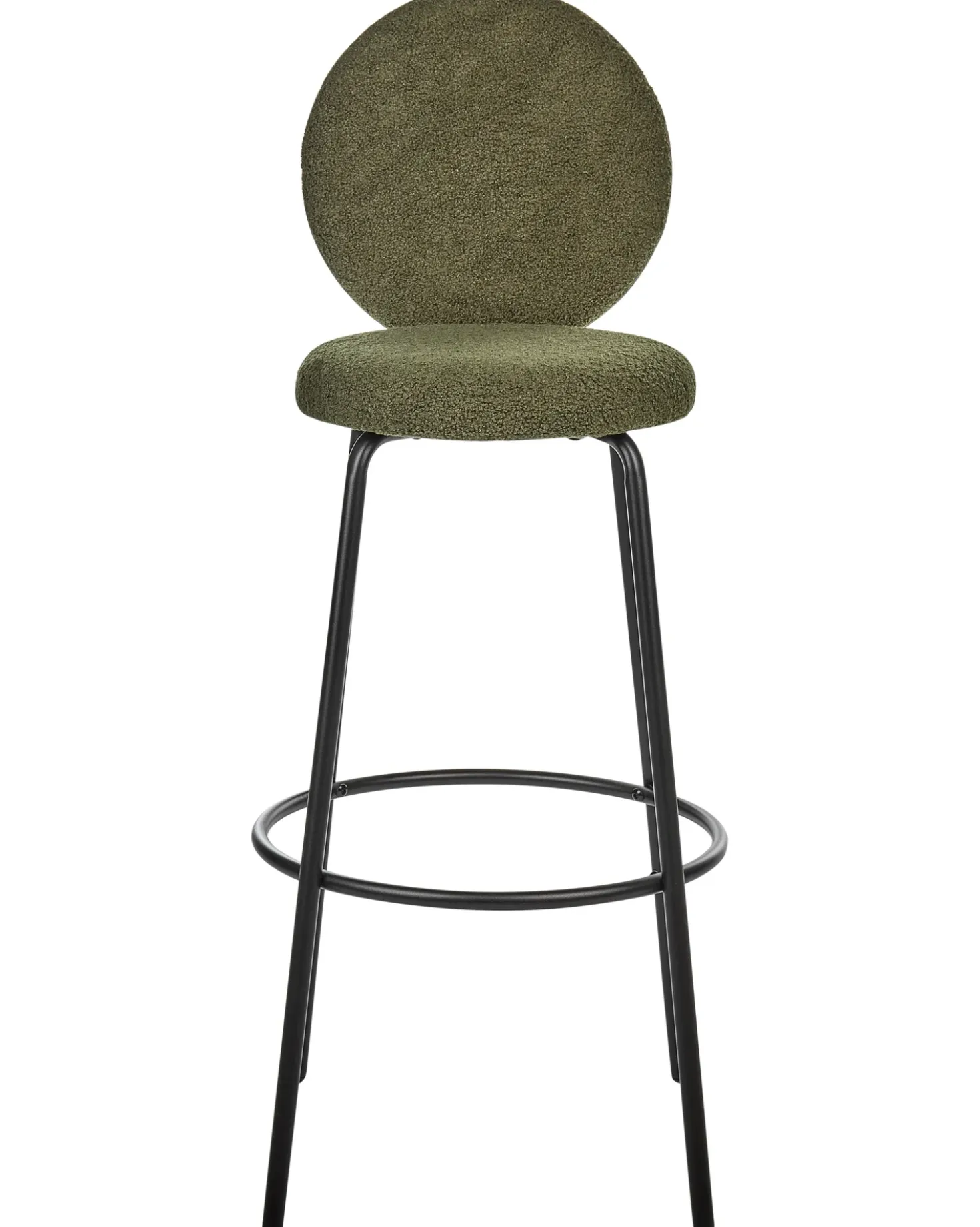 Set di 2 sedie alte EMERY Bouclé Verde scuro