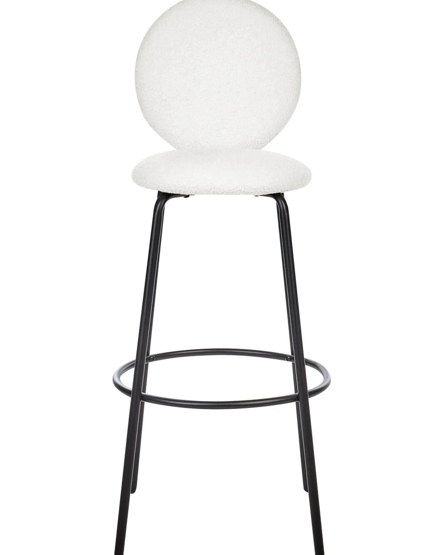 Set di 2 sedie alte EMERY Bouclé Bianco