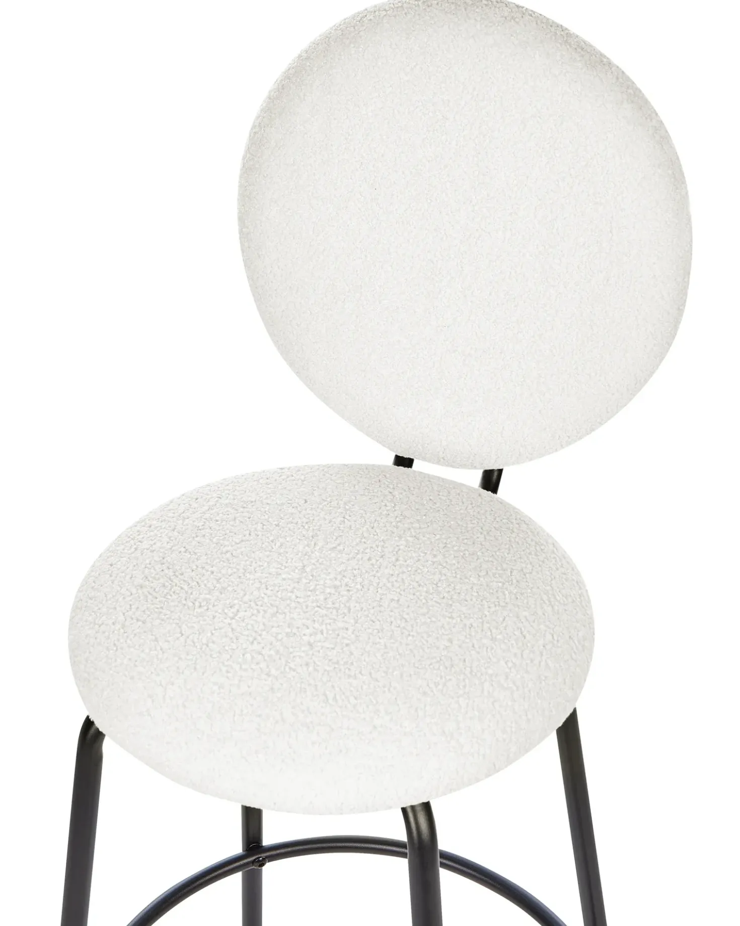 Set di 2 sedie alte EMERY Bouclé Bianco