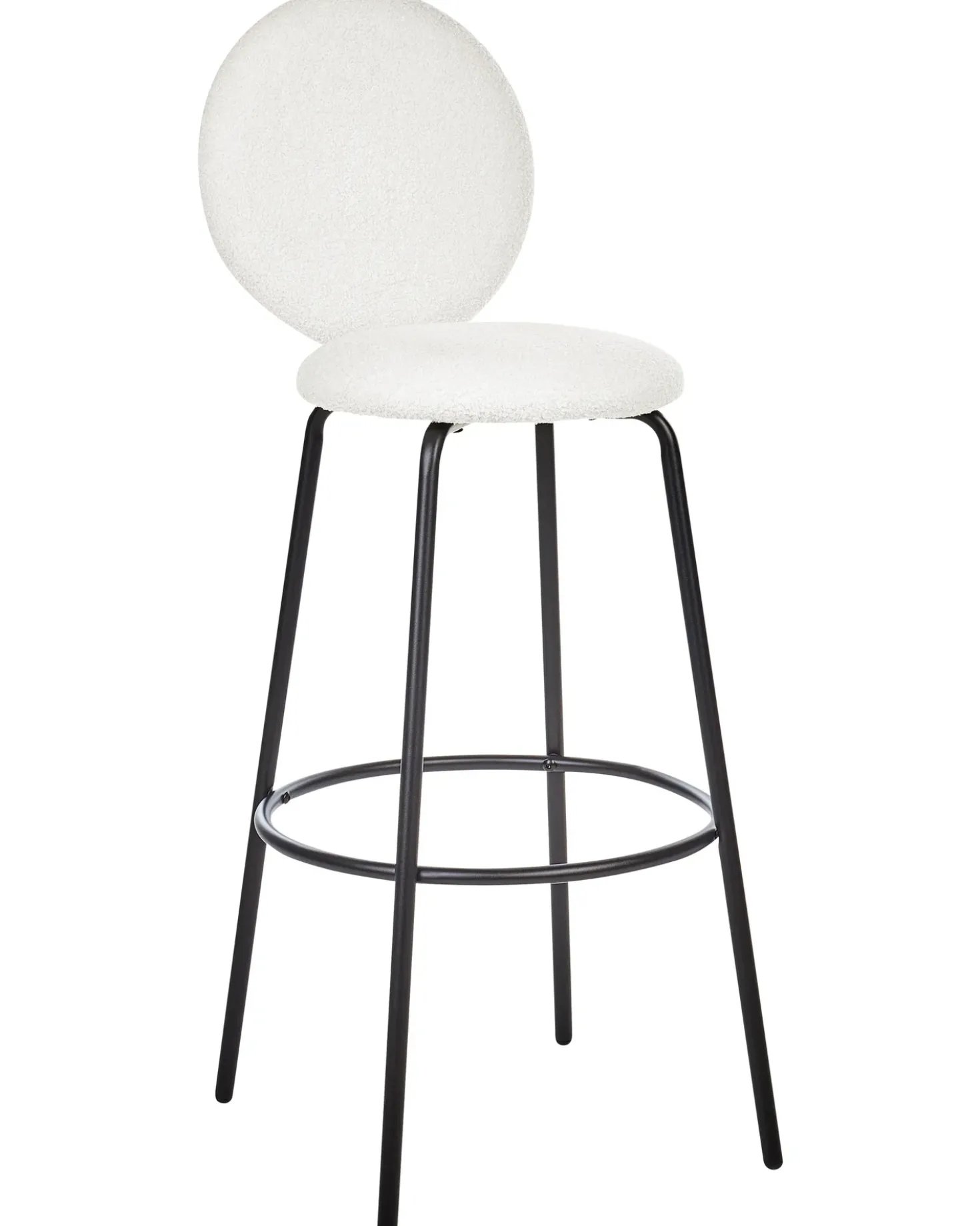 Set di 2 sedie alte EMERY Bouclé Bianco