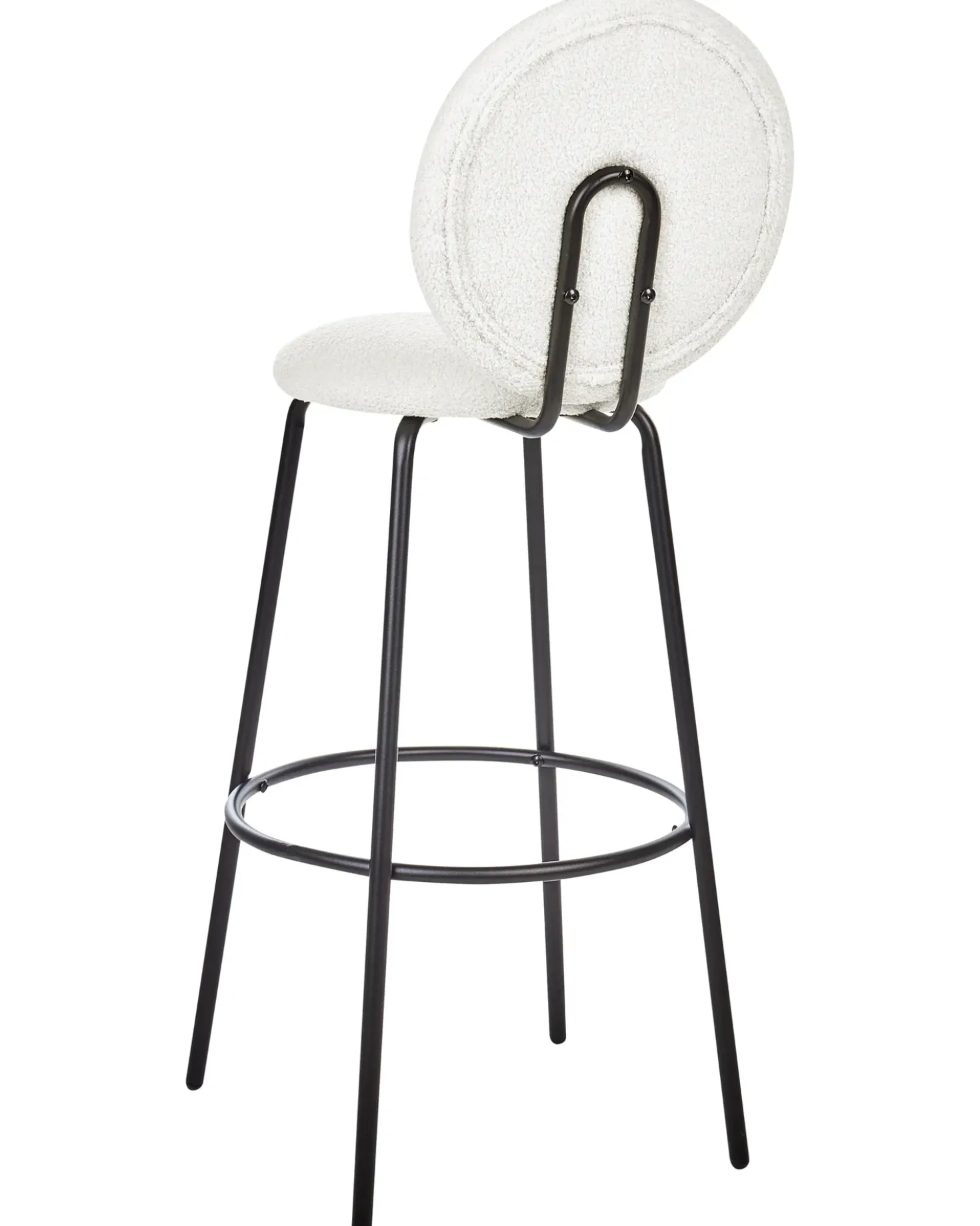 Set di 2 sedie alte EMERY Bouclé Bianco