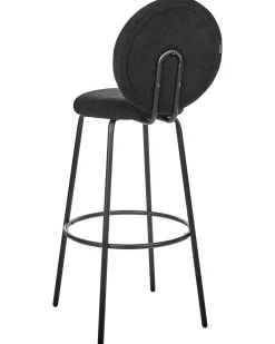 Set di 2 sedie alte EMERY Bouclé Nero