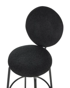 Set di 2 sedie alte EMERY Bouclé Nero