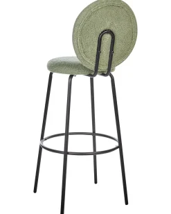 Set di 2 sedie alte EMERY Bouclé Verde chiaro