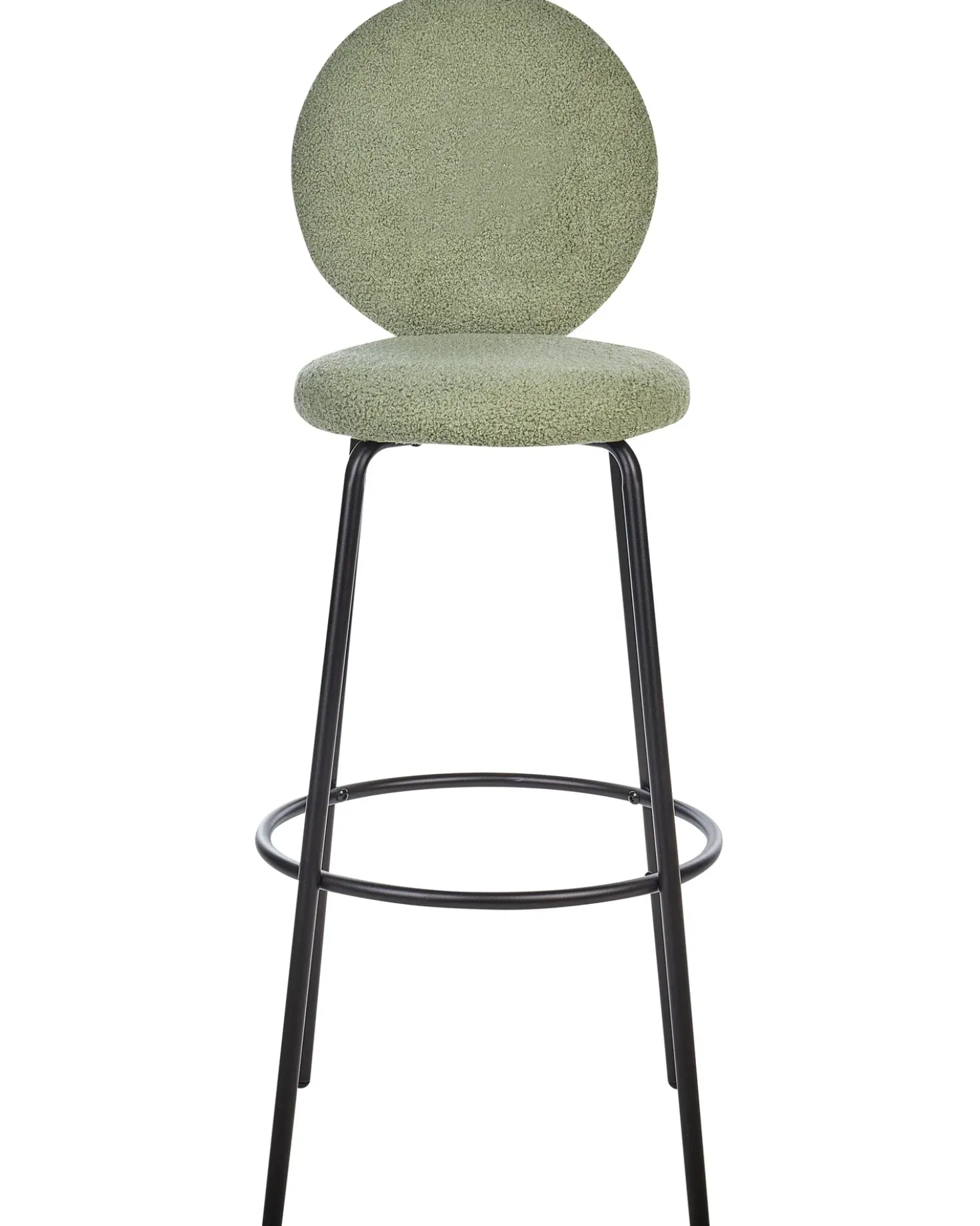 Set di 2 sedie alte EMERY Bouclé Verde chiaro