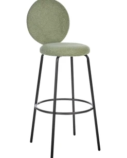 Set di 2 sedie alte EMERY Bouclé Verde chiaro