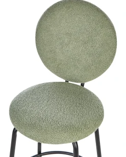 Set di 2 sedie alte EMERY Bouclé Verde chiaro