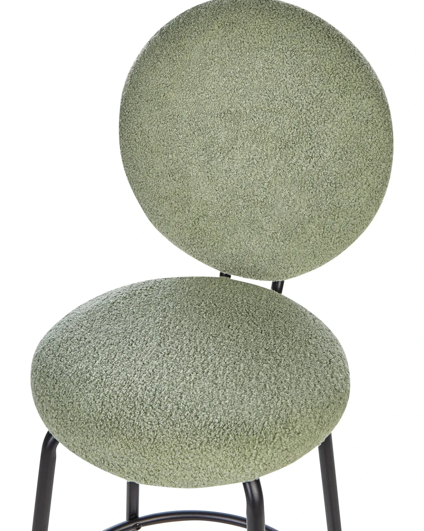 Set di 2 sedie alte EMERY Bouclé Verde chiaro