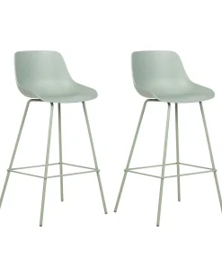 Set di 2 sedie alte EMMET Verde chiaro