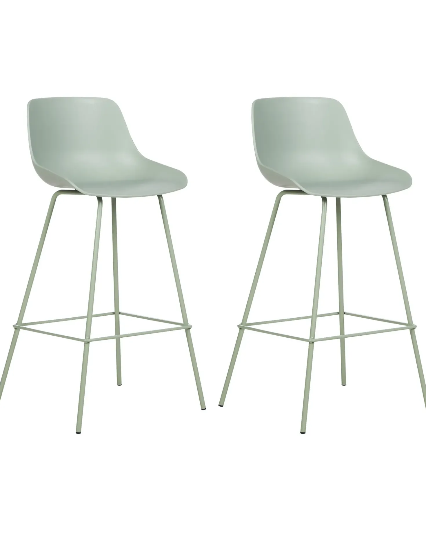 Set di 2 sedie alte EMMET Verde chiaro