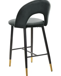Set di 2 sedie alte FALTON Velluto Nero