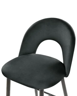 Set di 2 sedie alte FALTON Velluto Nero
