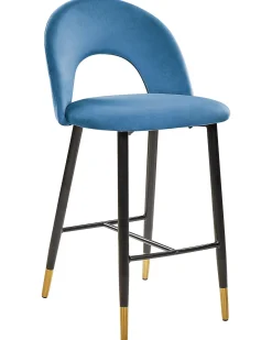 Set di 2 sedie alte FALTON Velluto Blu