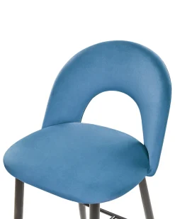 Set di 2 sedie alte FALTON Velluto Blu