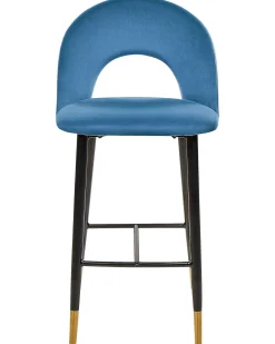 Set di 2 sedie alte FALTON Velluto Blu