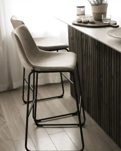 Set di 2 sedie alte FRANKS Beige