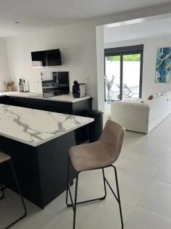 Set di 2 sedie alte FRANKS Beige