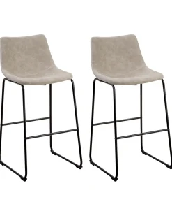 Set di 2 sedie alte FRANKS Beige